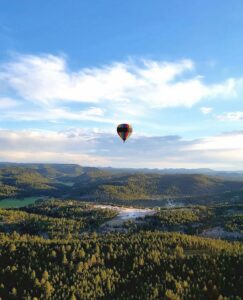 black hills balloons hot air balloon flies over south dakota